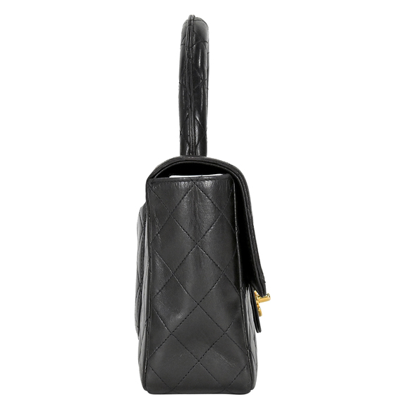 Chanel Matelasse Handbag Bag Cocomark Parent-Child Leather Black - Picture 1 of 16